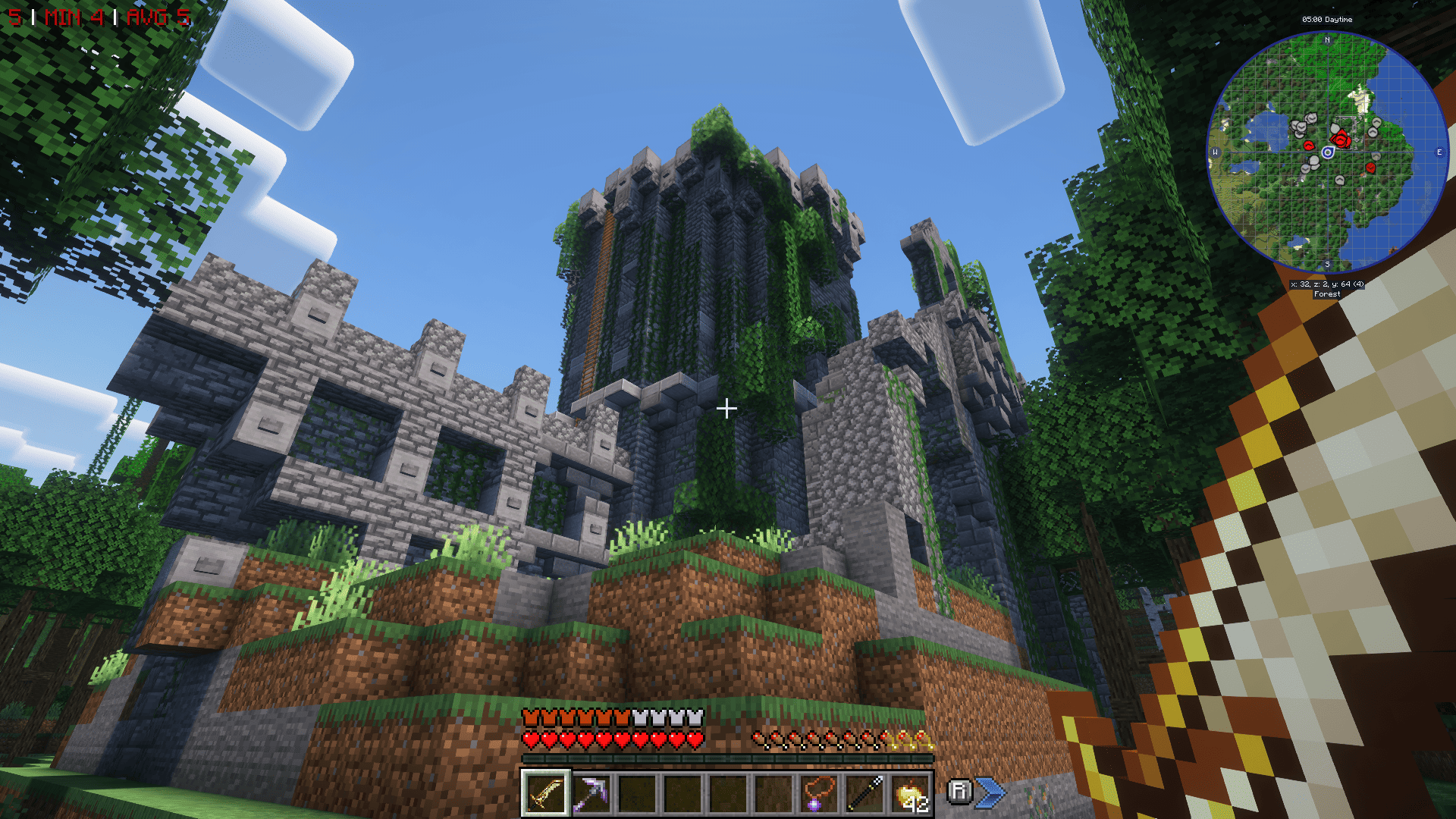 Fortaleza de pedra em Minecraft
