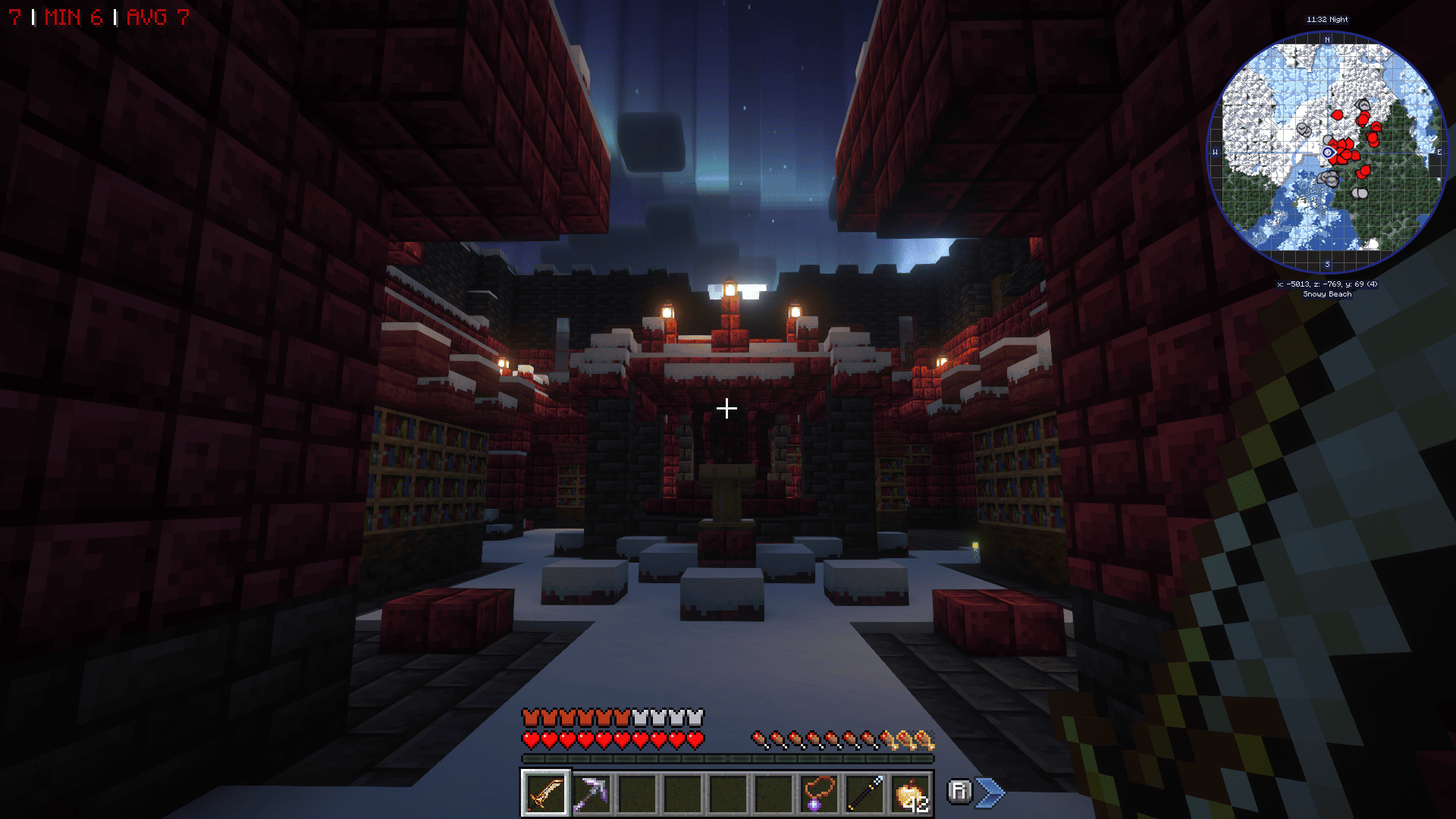 Santuário vermelho em Minecraft